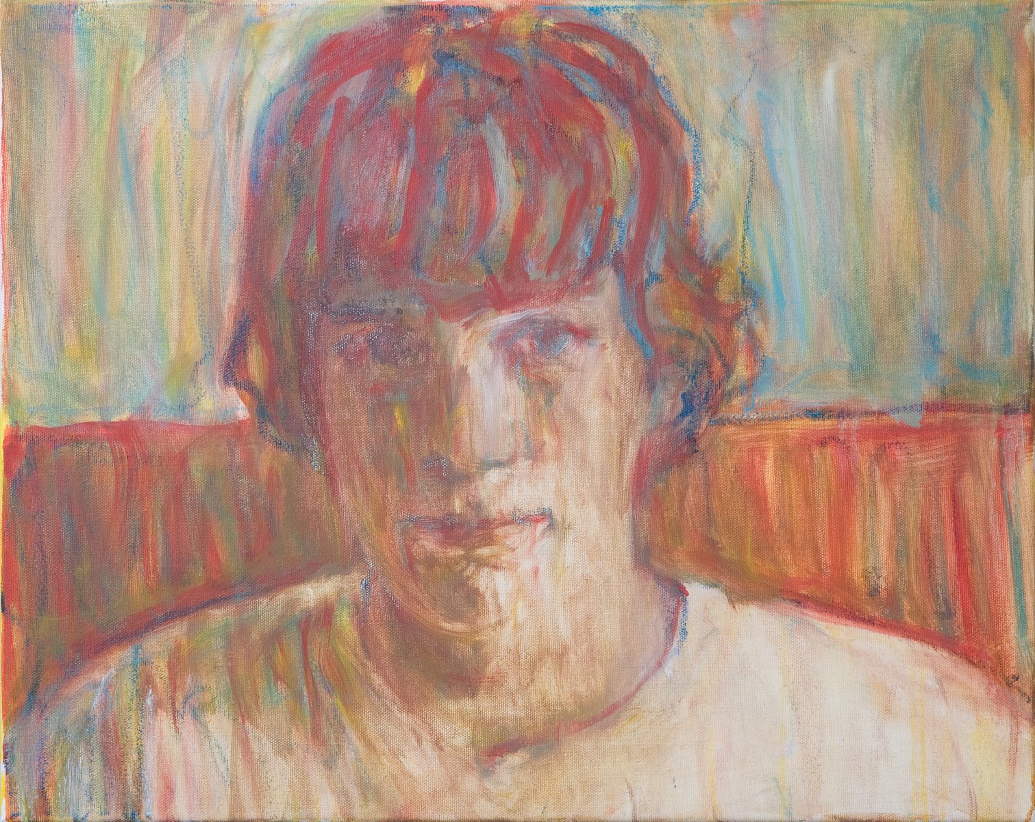 Oil painting by Jeremy Eliosoff, White Shirt Boy, 2010, 20" x 16"