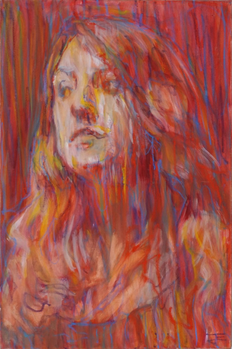 Oil painting by Jeremy Eliosoff, Dani, 2010, 24" x 36"