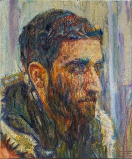 Oil painting by Jeremy Eliosoff, Turkish Man, 2020, 20" x 24"